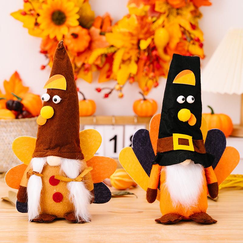 Charming Thanksgiving Gnome With Turkey Design And Cozy Fabric For Seasonal Celebrations