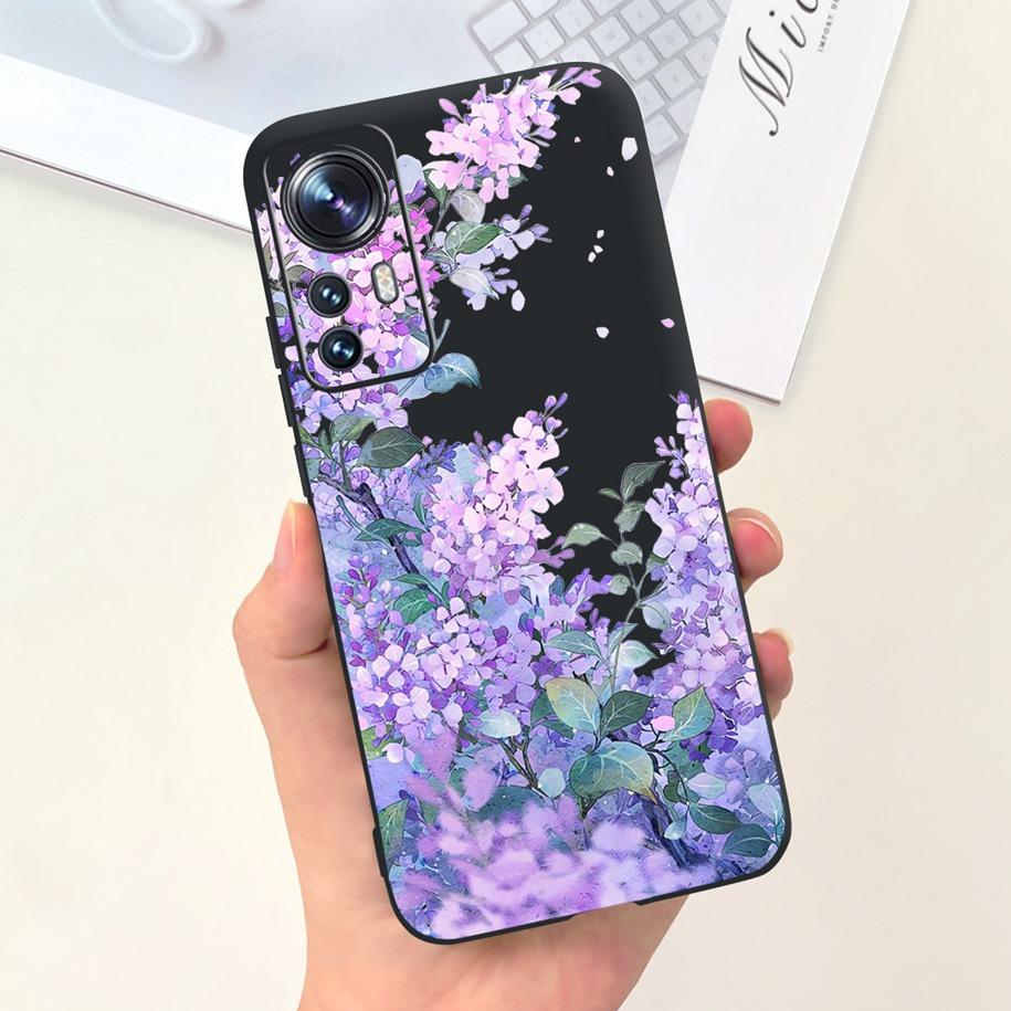 For Xiaomi 12 Case Mi 12X Cover Luxury Flower Cartoon Slim Soft Silicone TPU Back Cover For Xiaomi 12 Pro Funda Mi 12 Ultra Capa