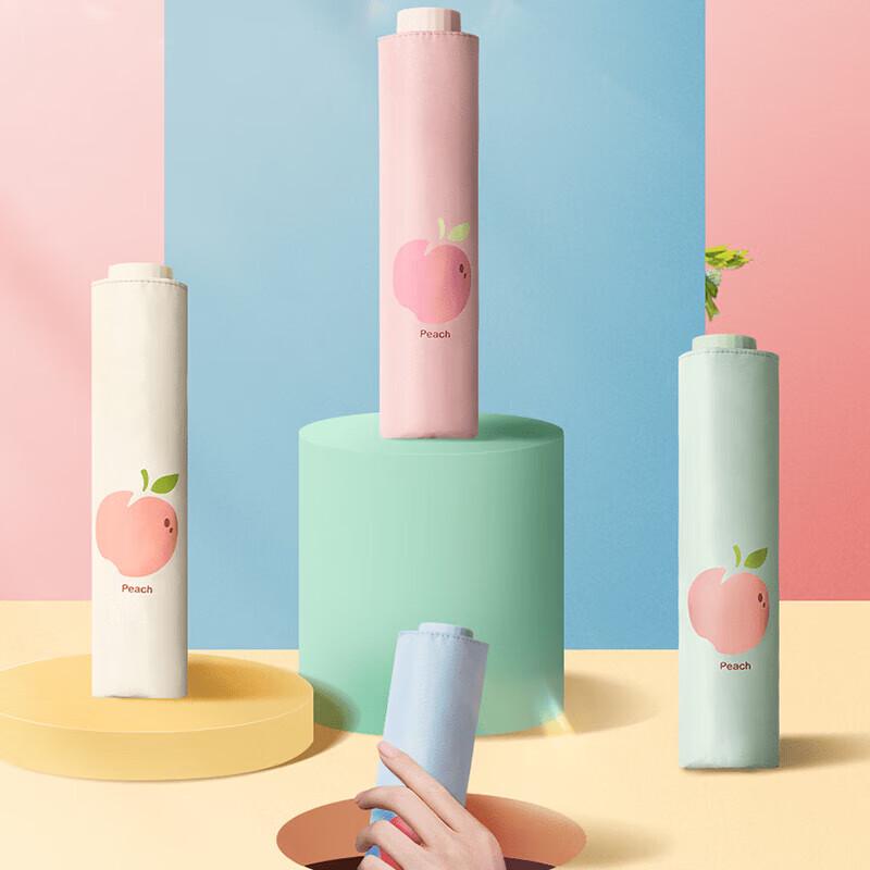 Heaven Semi-Automatic Three-fold Sun Rain Umbrella