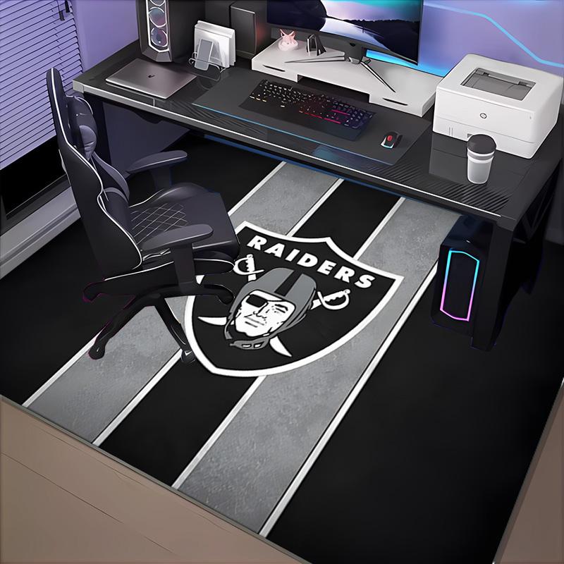 1PC Las Vegas Raiders Design Rug Game Carpet, Floor Mat for Bedroom Living Room Entryway Rug, Home Decor Idea Gift for Christmas birthday