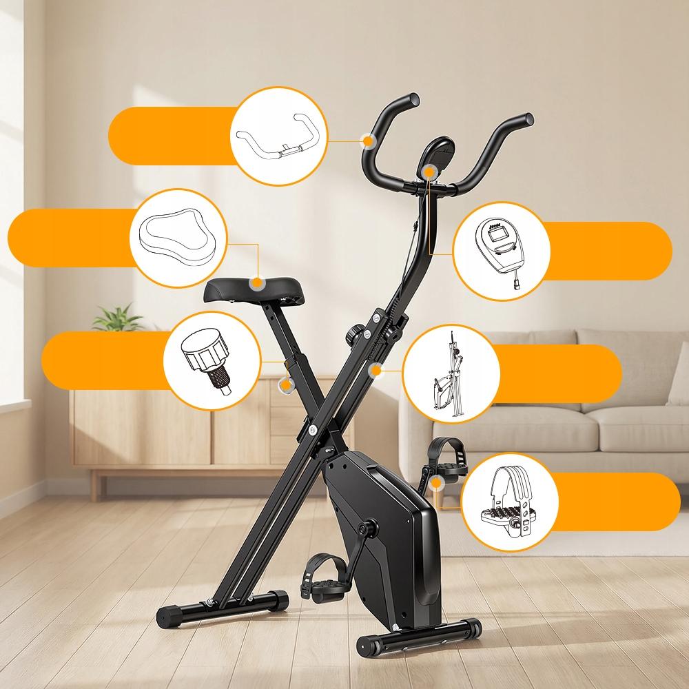 Magnetic Bike Quiet YZJ-508-DZ Folding Exercise Stationary Adjustment 120kg LCD