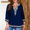 Women's Fashion Casual Long Sleeve V-Neck Blouses & Shirts