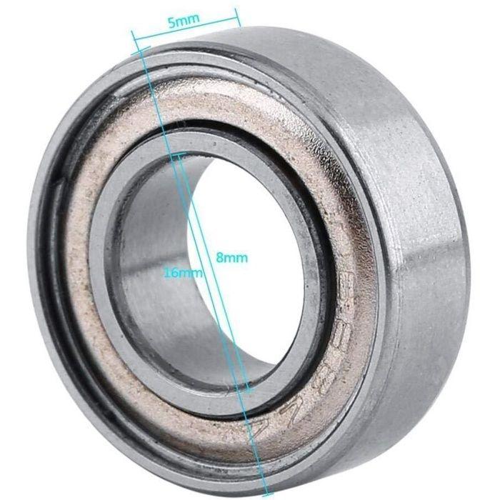Lot de 10 roulements à billes 688ZZ 8 x 16 x 5 mm - double blindage acier