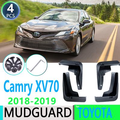 For Toyota Camry 2018~ XV70 4PCS Front Rear Car Fender Mudguard Mud Flaps Guard Splash Flap Car