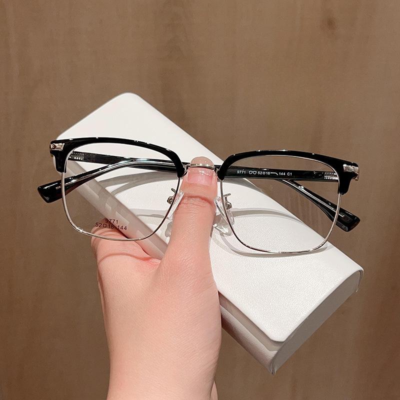 Fashion Retro Eyebrow Glasses Frame Men's Casual Face Can Be Matched with Myopia Glasses Frame Tide.