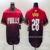 Philadelphia Phillies City Edition Baseballtrikot Harper 3 Turner 7 Realmuto 10 Herren Damen Baumwolle Sportfan Bekleidung