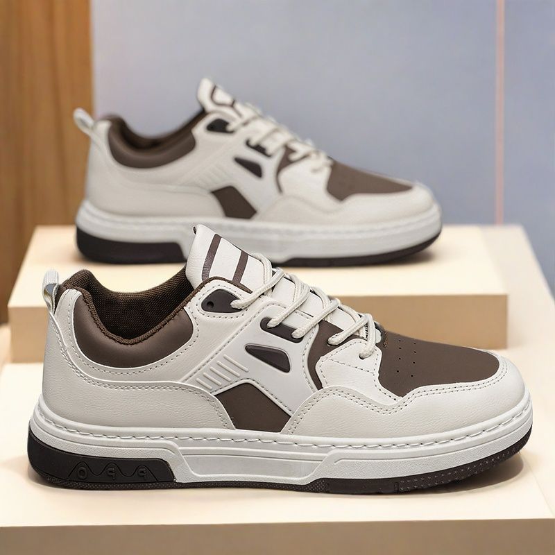 

Spring men s shoes 2025 new breathable little white shoes men s trend versatile thick-soled low-top sports shoes casual board shoes 44