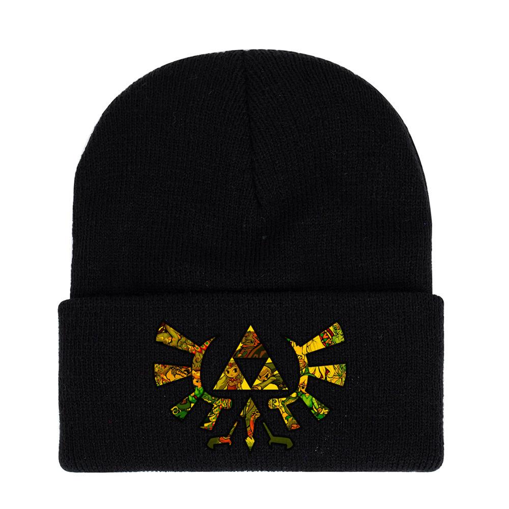 Of Legend Zelda Printed Knit Hat With Ear Protection For Game Enthusiasts