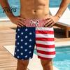 Calções de Banho Ilusão Peludos Engraçados para Homem, Calções de Bumbum para Praia, Estampa de Leopardo Criativa, Cuecas com Design de Paródia para Presentes de Aniversário, Calções com Bandeira dos EUA