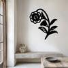 Elegant Floral Metal Wall Sculpture Iron Weather Resistant Outdoor Flower Mural Statue Wall Mounted Garden Decor Patio Backyard Fence Holiday Gift 1pc