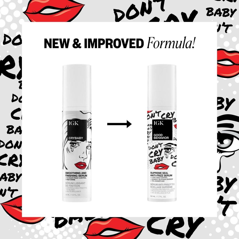 Igk Good Behavior Supreme Seal Anti Frizz Serum 1.7 Oz