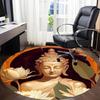 1PC Buddha Lotus Office Round Area Rug,  Mat Suitable ForOffice, Under Office Chairs Bedroom Living Room Home Decor, Room Deco