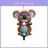 Motorcycle Cute Cartoon Riding Koala Pattern Acrylic Pendant For Decoration Car