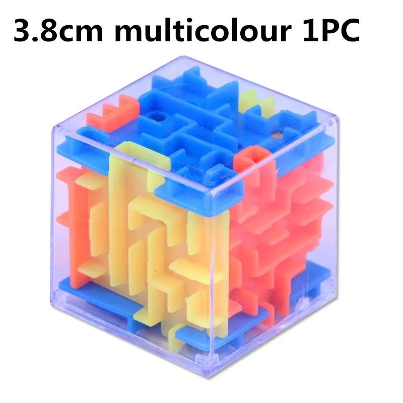 TOBEFU 3D Maze Magic Cube Transparent Six-sided Puzzle Speed Cube Rolling Ball Game Cubos Maze Toys for Children Educational