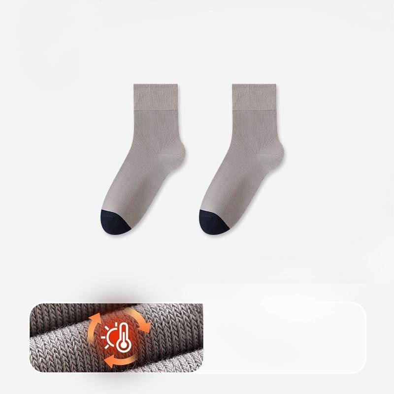 Men's Autumn and Winter New Warm and Thick Antibacterial Deodorant Wicking Tube Cotton Socks