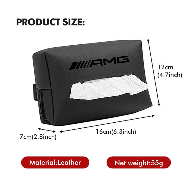 For AMG 1/2PCS Car Interior Tissue Bag Seat Back Tissue Storage Box Holder Accessories Mercedes Benz CITAN VITO SPRINTER CLS SLK