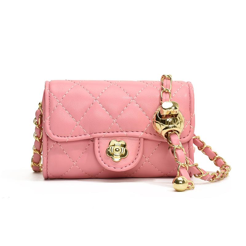 Fahsion Mini Shoulder Bag Chain Strap Korean Version Crossbody Bag Solid Color PU Leather Women's Bag Women