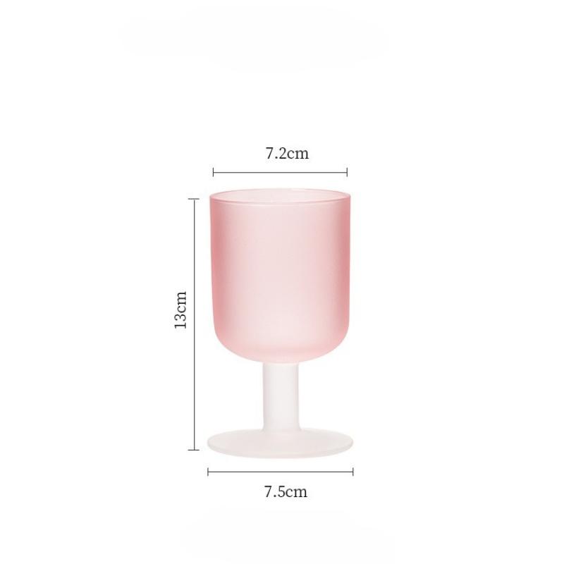 

Cherry Blossom Powder Mug Frosted High Footed Crystal Cup Afternoon Black Tea Tall Glass Cup Household Items Drinking Tea Cups 280ml