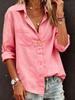 2026 Women's Multi-color Cotton Long Sleeve Casual Cardigan Shirt