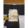 Used Black Tomesode, Pure Silk, Piece Embroidery, Flying Crane Hamamatsu Pattern, Five Crest Hiyori Tailoring, Fukuro Obi Pure Silk, Mitsukoshi