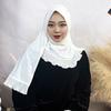 Women S Solid Chiffon Pullover Scarf Single Layer Ruffled Headscarf