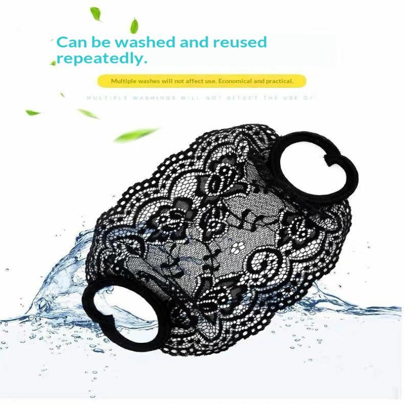 Lace Anti-Uv Sunscreen Mask Breathable Ear Cord Face Cover Scarf Hanging Ear Dust-Proof Scarves Mask Summer Dust-Proof Veil