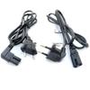 VDE European Standard 2-Pin Power Cord with 8-Shaped Connector and L-Shaped 90° Elbow.