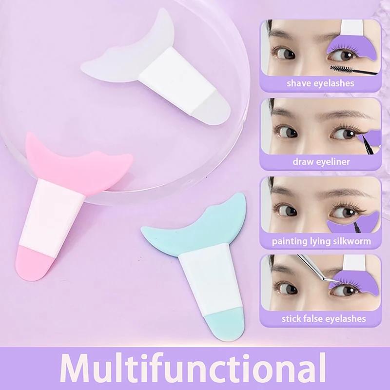 Eyeliner Template Mascara Shield Applicator Multifunctional Silicone Brush Lash Stopper Eye Makeup Tool Eye Makeup Aid Wholesale