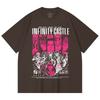 230 Gsm 100% Cotton Demon Slayer V89 Infinity Castle Print Unisex Heavy Cotton T Shirt