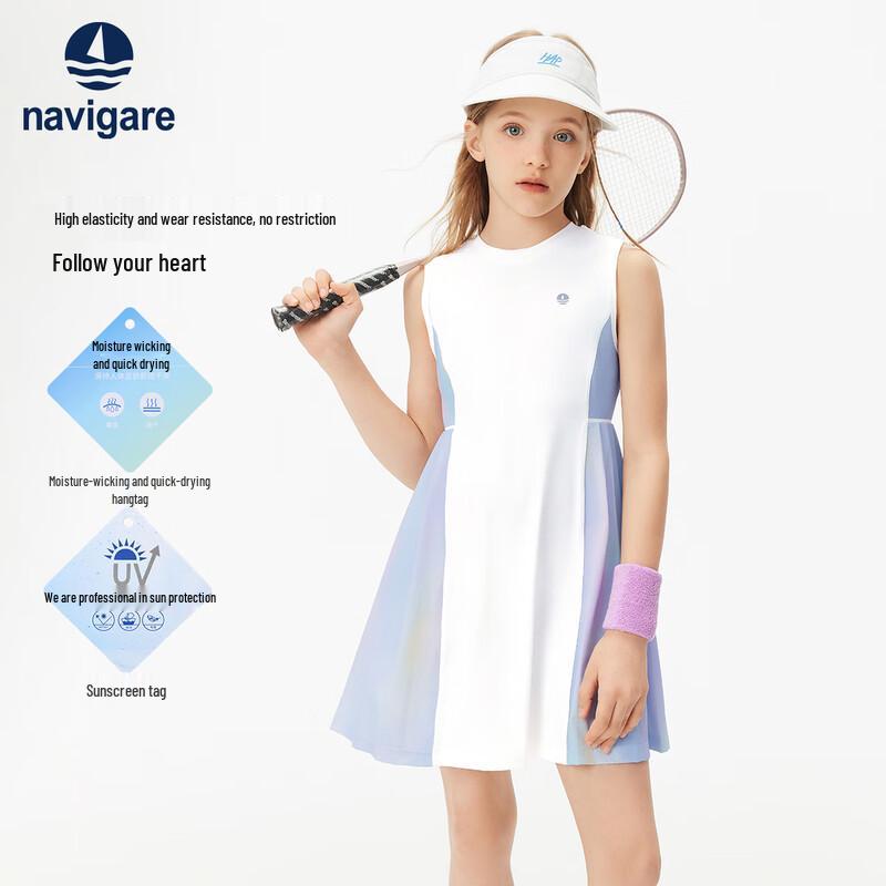 Navigare Girls' Sleeveless Quick-Dry Summer Dress