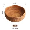 Furnace Brewed Tea Rattan Retro Handmade Rattan Tray Woven Fruit Plate Bread Basket Living Room Household Snack Basket