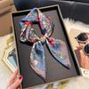 Four Seasons NEW Floral Square Scarf Women Satin Shawl Wrap Hijab Female Hair Luxury Headkerchief Beach Sun Protection Bandana