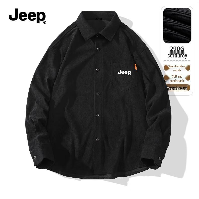 JEEP Men s Corduroy Long-Sleeve Shirt Jacket W 3XL