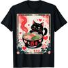 Cat Ramen Kawaii Cat Graphic Tees Anime Valentines Day Gifts Cotton Men T Shirt