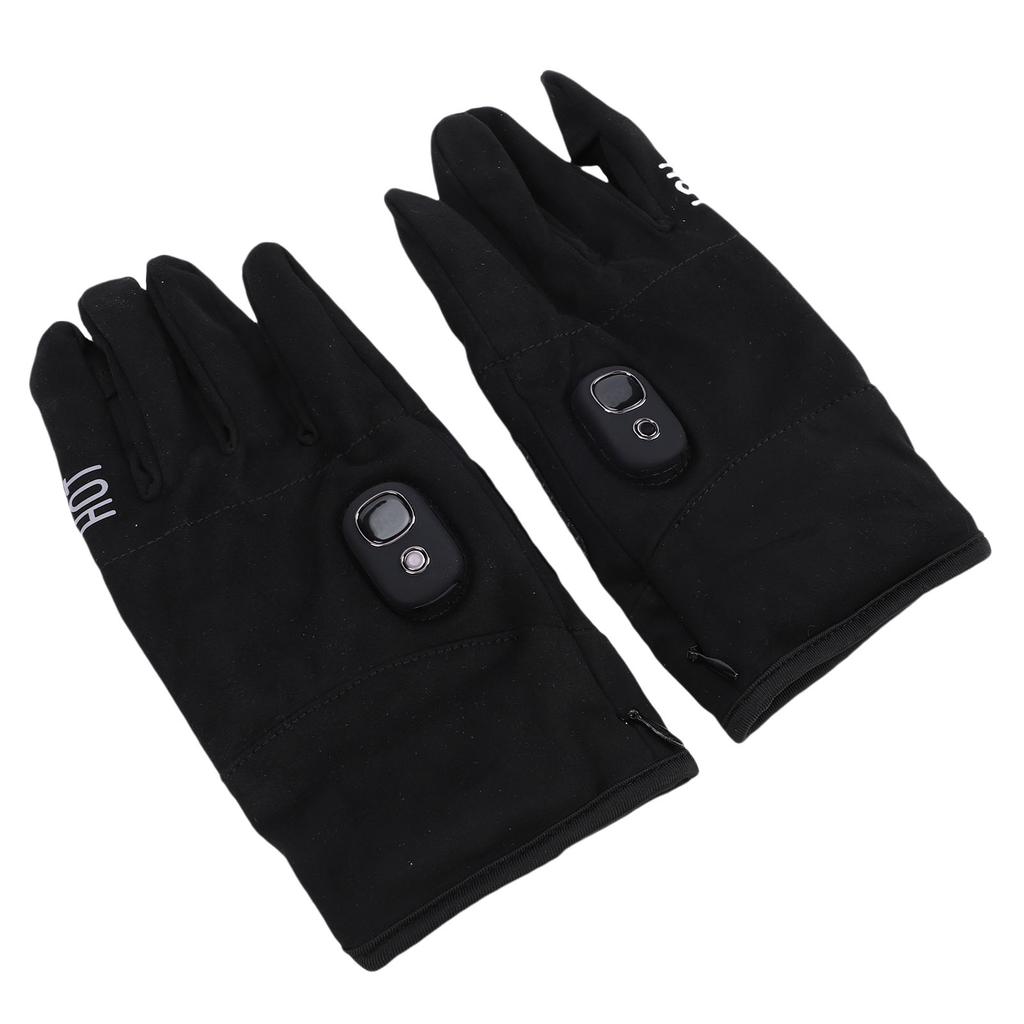 USB Electric Heated Gloves for Men Women 5 Heat Levels Winter Cold Weather Outdoor Indoor Hiking Cycling Black