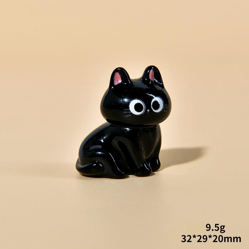 Black Cat Car Dashboard Decor - Mini Lucky Kitten Figurine Car Accessory, Cute Interior Ornament for Home Desk Shelf