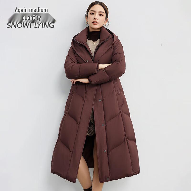 SNOWFLYING Women's Long Waist-Cinching Down Jacket