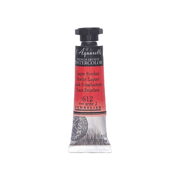 Aquarelle - Sennelier - Tube 10ml S2 - Laque écarlate (612) - Haute qualité - Mixte