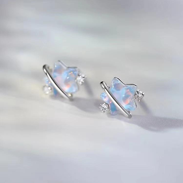 Female Niche Light Luxury Star Earrings 1 pair of earrings