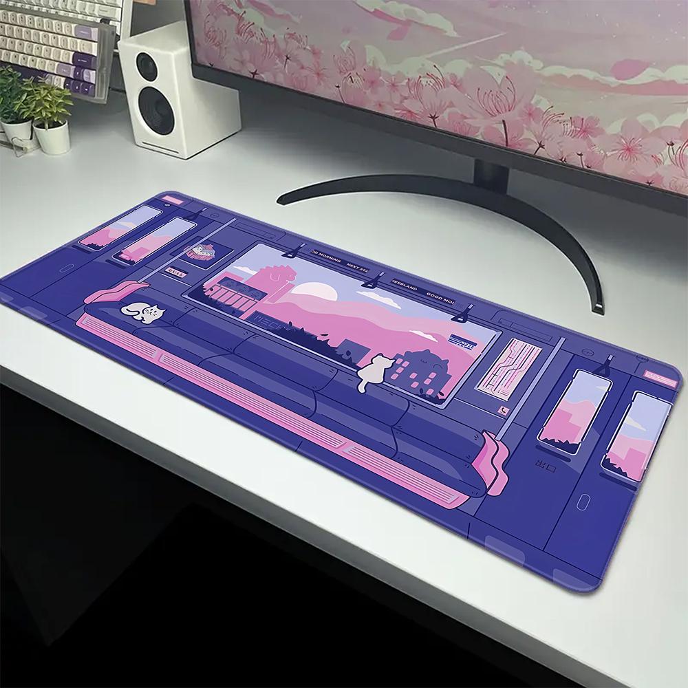 Large Kawaii Cute Cat XXL Mouse Pad Setup Gaming Accessories Mousepad Company Rubber Mouse Mat Desk Pad Mousepads 900x400mm
