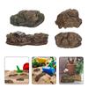 4Pcs Simulation Stones Nament Miniature Landscape Decoration Bonsai Fairy Garden Crafts Sand Table Scene Garden Statues Stone