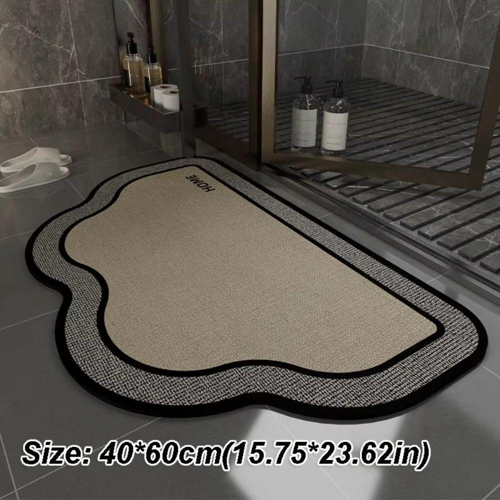 New Non-slip Bathroom Floor Mat Water-absorbent Soft Toilet Door Step Mat Diatom Mud Bathroom Toilet Carpet Bathroom