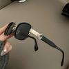 European Retro Oval Metal Frame UV Protection Sunglasses with Rhinestones - 2026 High-End Trendy Style