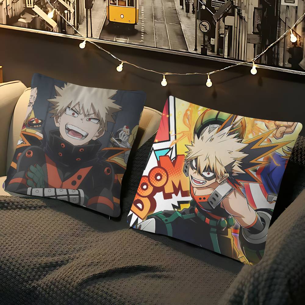 Katsuki Anime Bakugou Pillowcase Toon Gift Cushion Cover Bedroom Home Sofa Chair Seat Decor Pillow Case