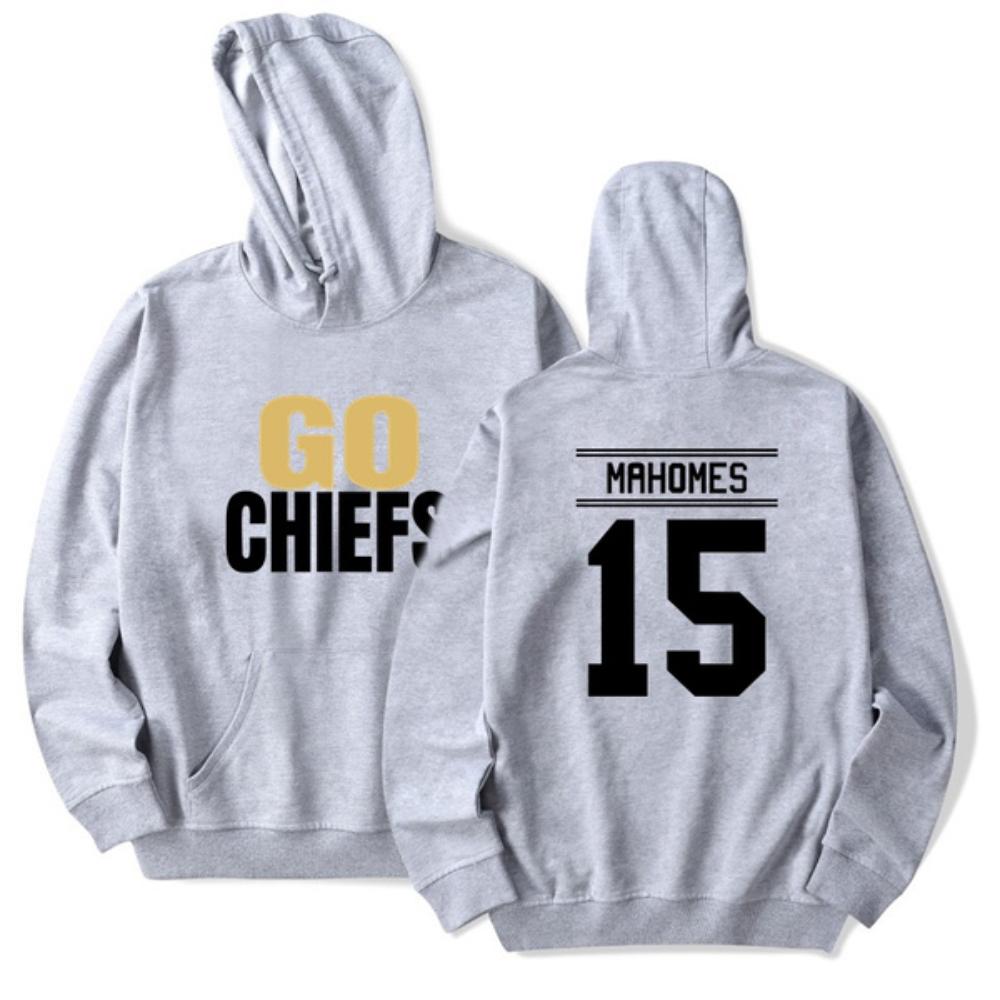 Men's Kansas City Hoodies GO CHIEFS Mahomes Name & Number Hoodies Sweatshirt Men Pullover