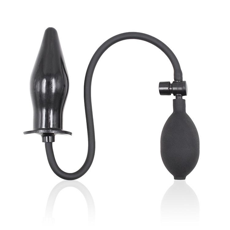 Inflatable Expanding Butt Plug and Penis Masturbator for Women - Anal Dilator and Expander Sex Toy
