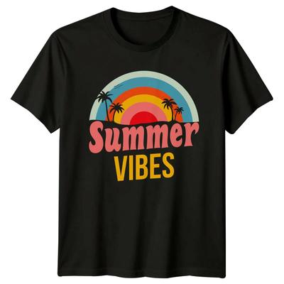 Summer Vibes T-Shirt Retro Beach Vacation Summer Holiday Gift For Him And Her
