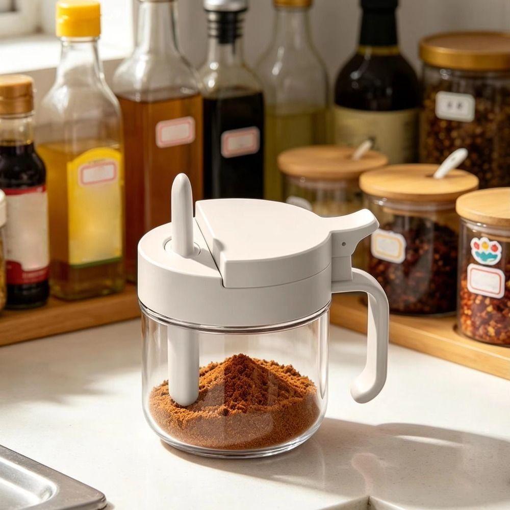 Sealing Seasoning Containers Moisture-proof Clear Seasoning Jar Condiment Canister Pantry Cabinet
