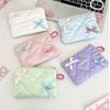 Polyester Bowknot Cosmetic Pouch Versatile Portable Organizers for Travel and Daily Accessories