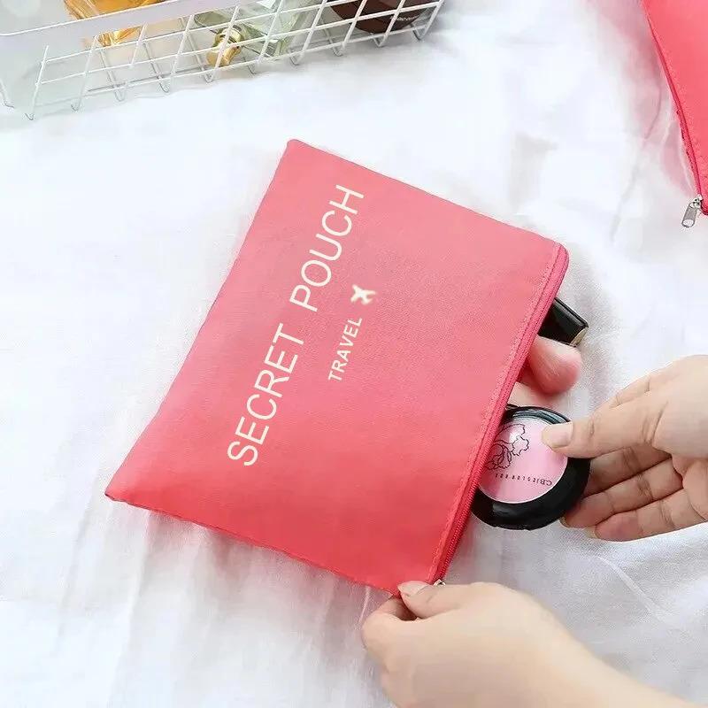 6 Stück/Set rosa/blau/grau Reise-Aufbewahrungstasche große Kapazität wasserdicht Gepäck Kleidung Unterwäsche Aufbewahrungstasche mit Reißverschluss